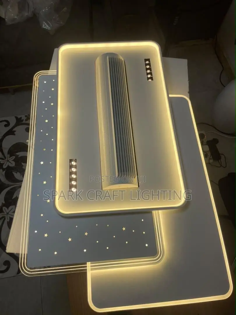 Smart Voice-Controlled Fan Chandelier – Luxury LED Ceiling Light