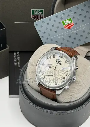 TAG Chronograph Leather Wristwatch