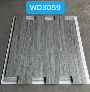 15*90cm Grey Color Laminated Wooden PVC Flooring: 2mm Thickness