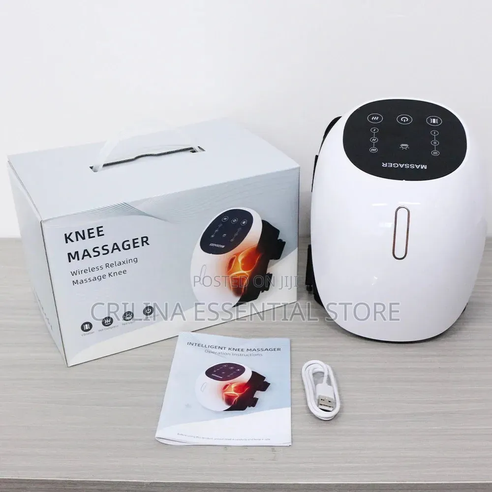Wireless Knee Massager With Heat, Vibration and Red Light Therapy.