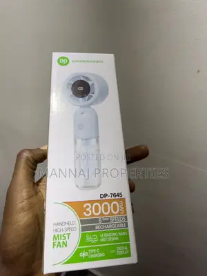 Dp Portable Handheld Cooling Fan With Water Mist & Digital Display
