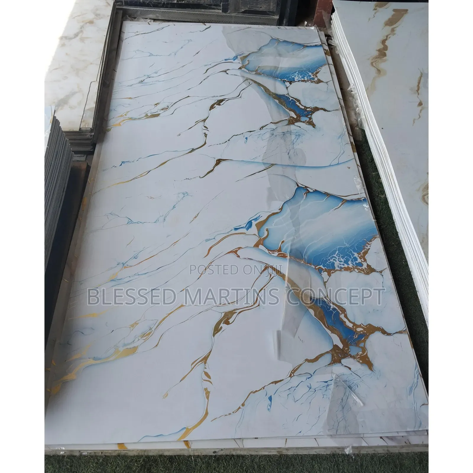 3mm Thickness UV PVC Marble Sheet, Good for TV Backdrops,Interior Wall
