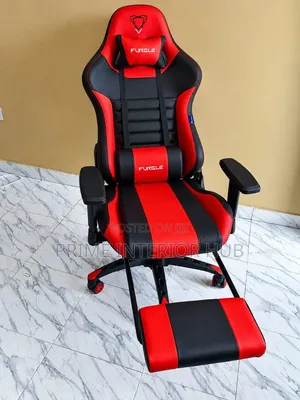 Furgle Red & Black Gaming Chair With Footrest