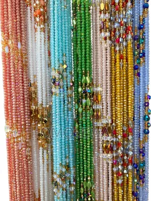 Original Crystal Waist Beads - 7 Colours - With Charm - Ijebu-Ode
