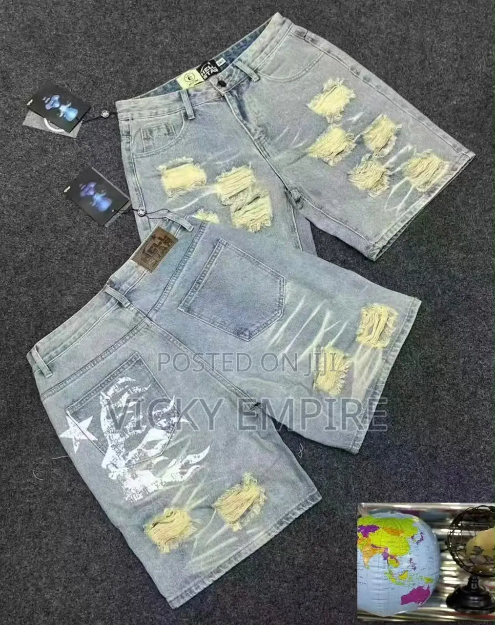 *High Quality Luxury Baggy Jeans Short