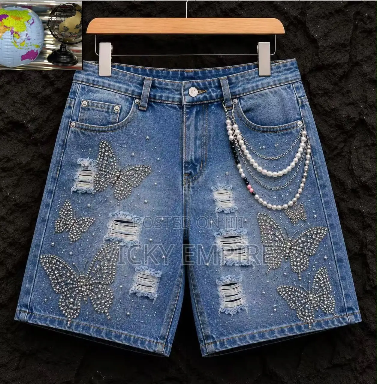 *High Quality Luxury Baggy Jeans Short