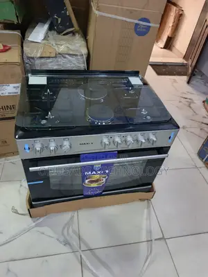 Maxi 60×90 (4+2) Standing Gas Cooker Black/Grey Premium Kitchen Choice