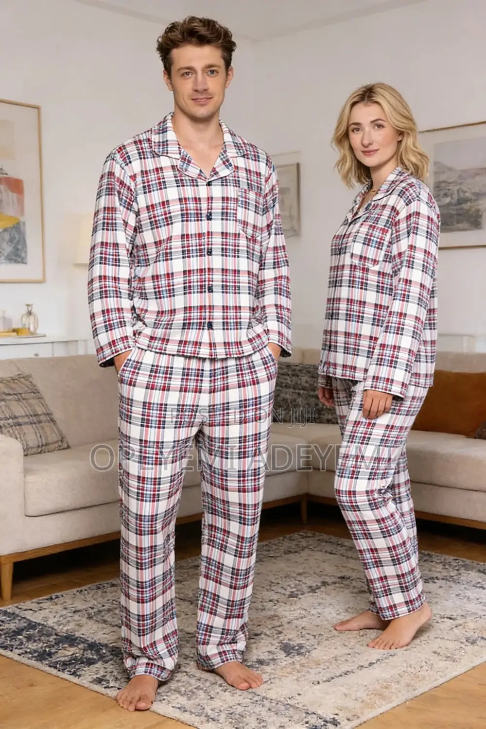 Plaid Design Christmas Pyjamas