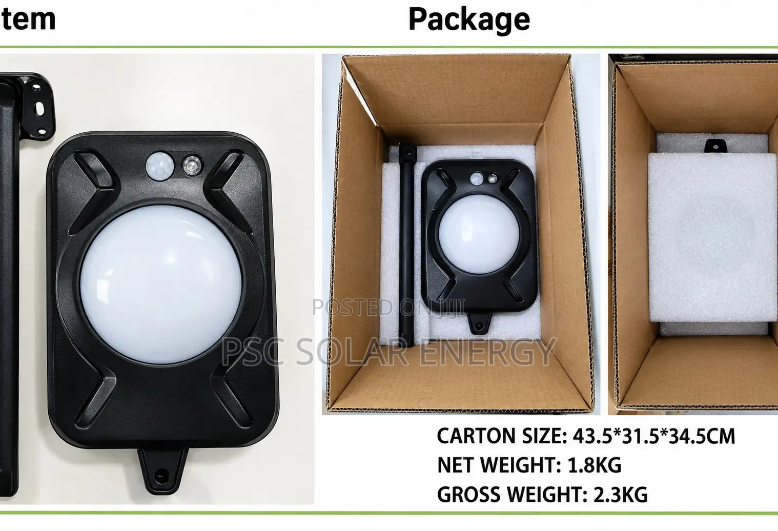 20w Flyafrique Super High Luminosity Aio Solar Security Lights