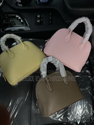 Classy Ladies’ Dome Handbags – Pink, Yellow & Brown