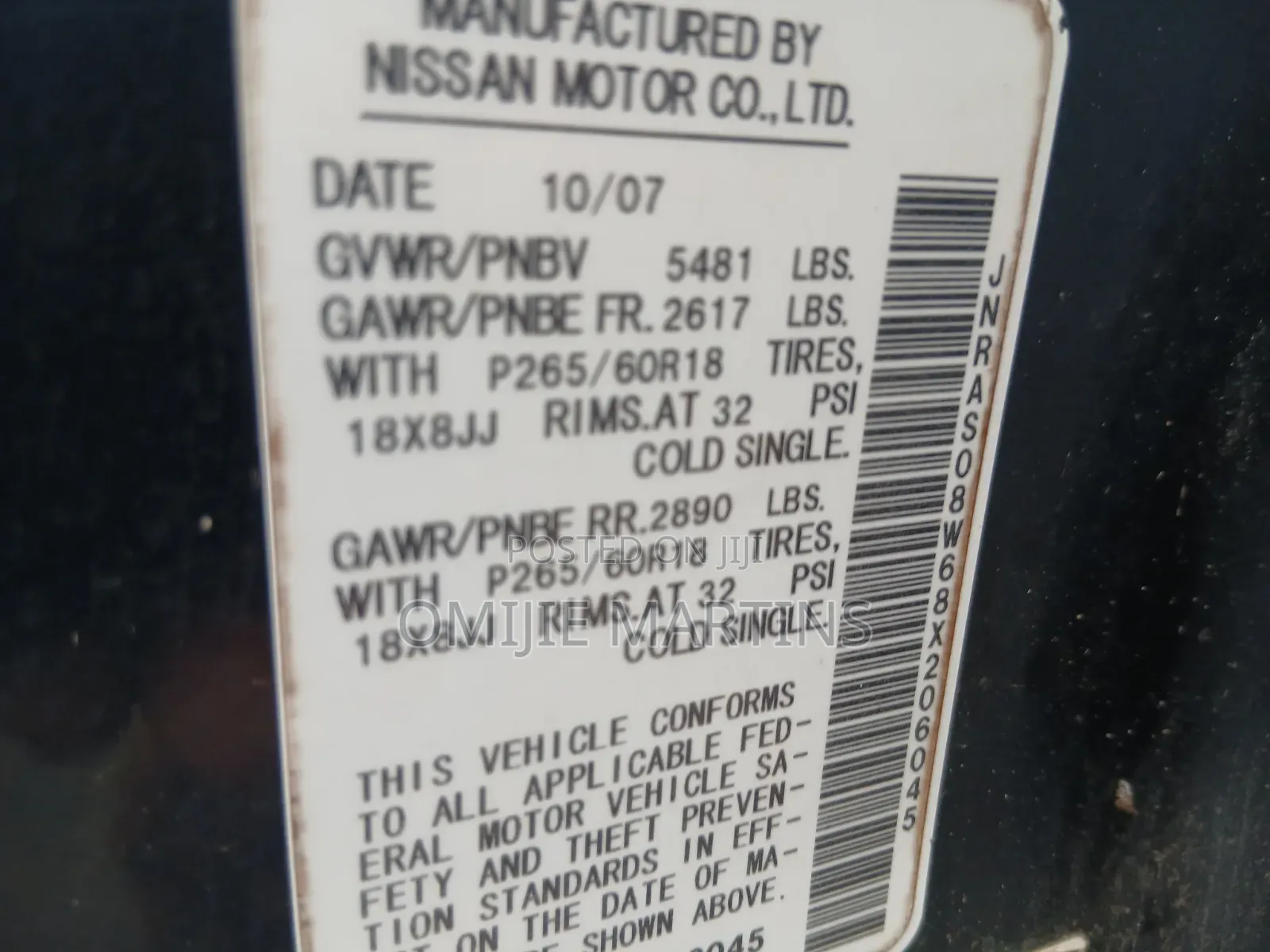 Infiniti FX 2008 Blue