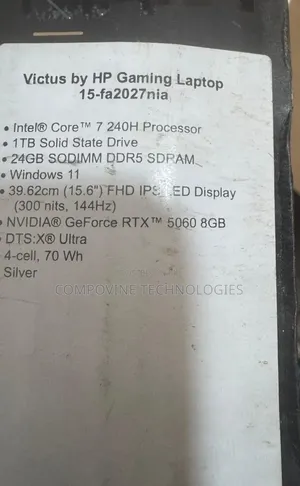 New Laptop HP Victus 15 24GB Intel Core i7 SSD 1T