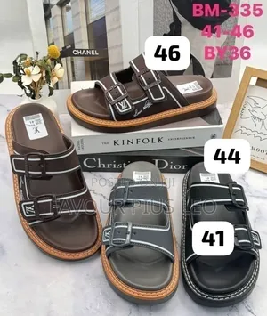 Men's Louis Vuitton Double-Strap Slide Sandals
