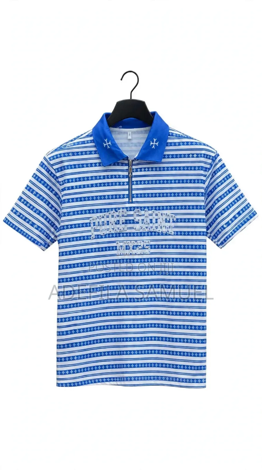 White Luxury Mesh Polo Cloth