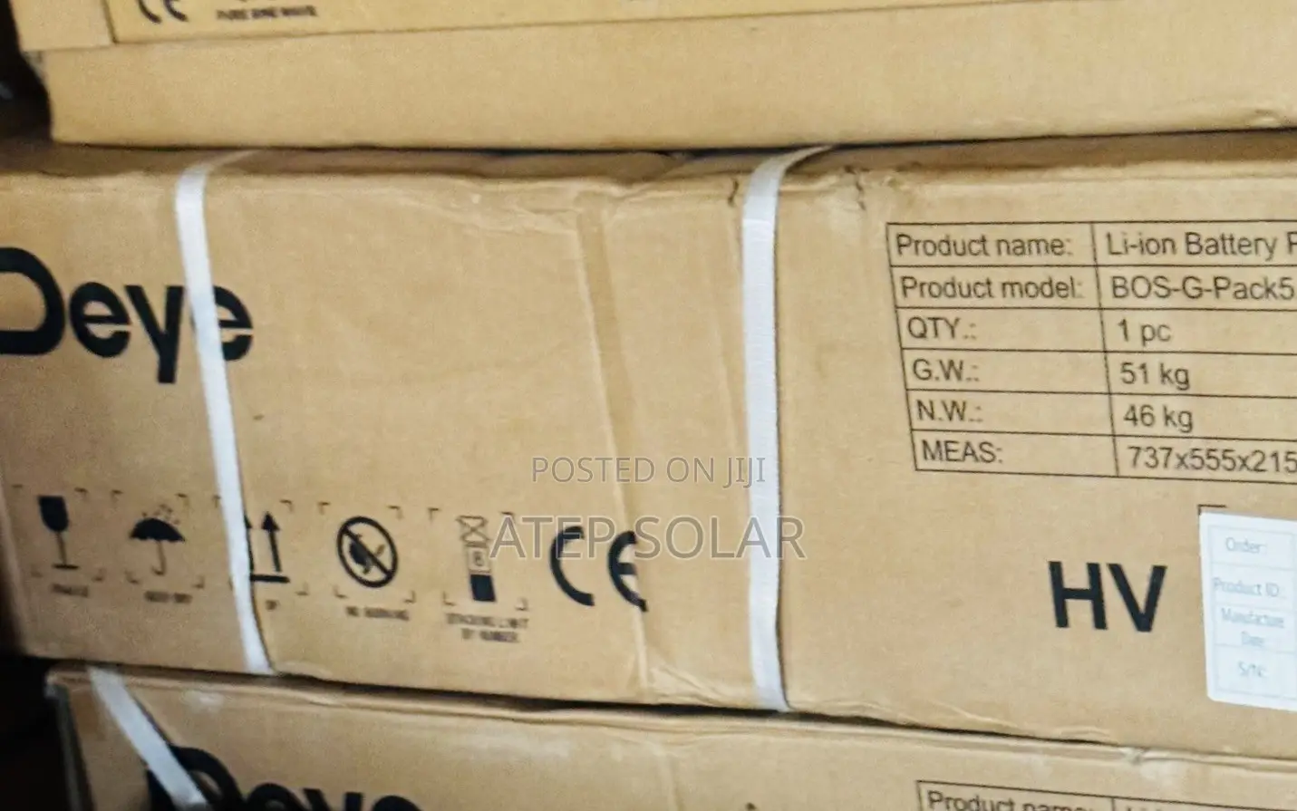 Deye Bos G 5.1kwh H/v Stackable Battery