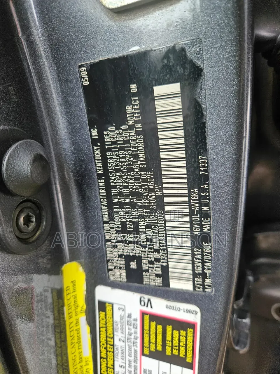 Toyota Venza LE 2009 Black