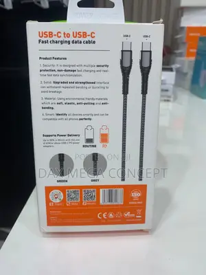 LDNIO 2M Long USB-C Fast Data Type-C to Type C Cable