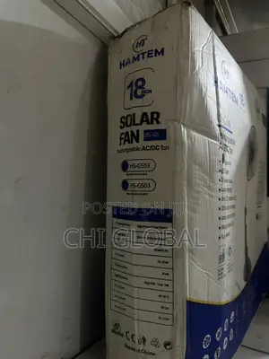 Hamtem 18inch AC/Dc Rechargeable Solar Fan