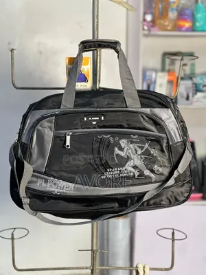 Gray and Black Duffel Bags