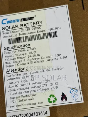 CWORTH 2.5kwh Lithium Battery 12v
