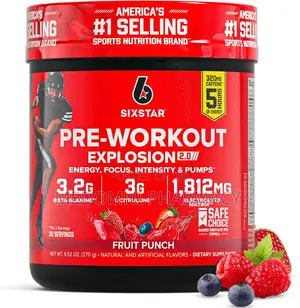 Six Star Pre-Workout Powder for Men & Women, Fruit Punch - 30 Servings