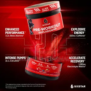Six Star Pre-Workout Powder for Men & Women, Fruit Punch - 30 Servings