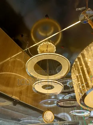 Modern LED Double-Ring Crystal Chandelier