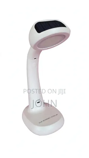 Solar Rechargeable Desk Lamp + Power Bank - 3 Brightness`