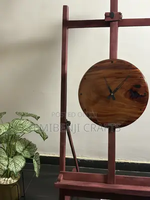 Luxury Handmade Wooden Wall Clock – 40cm Modern Home Decor