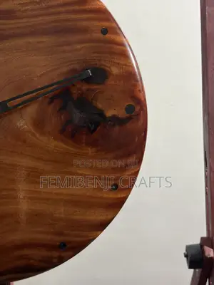 Luxury Handmade Wooden Wall Clock – 40cm Modern Home Decor