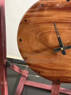 Luxury Handmade Wooden Wall Clock – 40cm Modern Home Decor