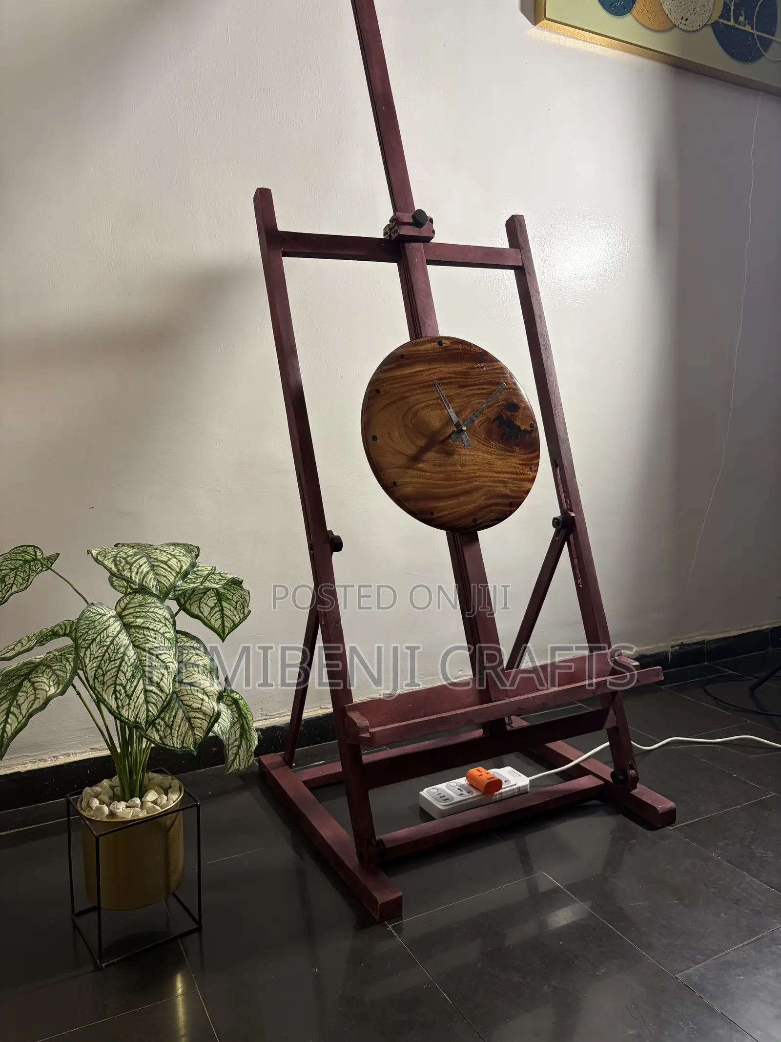 Luxury Handmade Wooden Wall Clock – 40cm Modern Home Decor