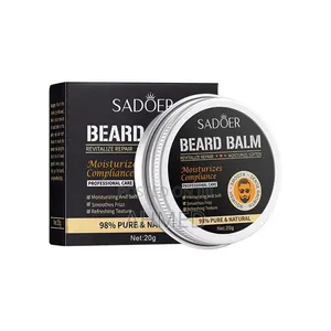 Moisturizing Soft, Beard Care Balm, Nourish & Shape, Clear, 20g