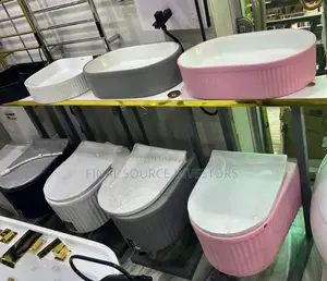 Stylish Pink , Black , Grey , White Wall Hung Water Closet and Basin