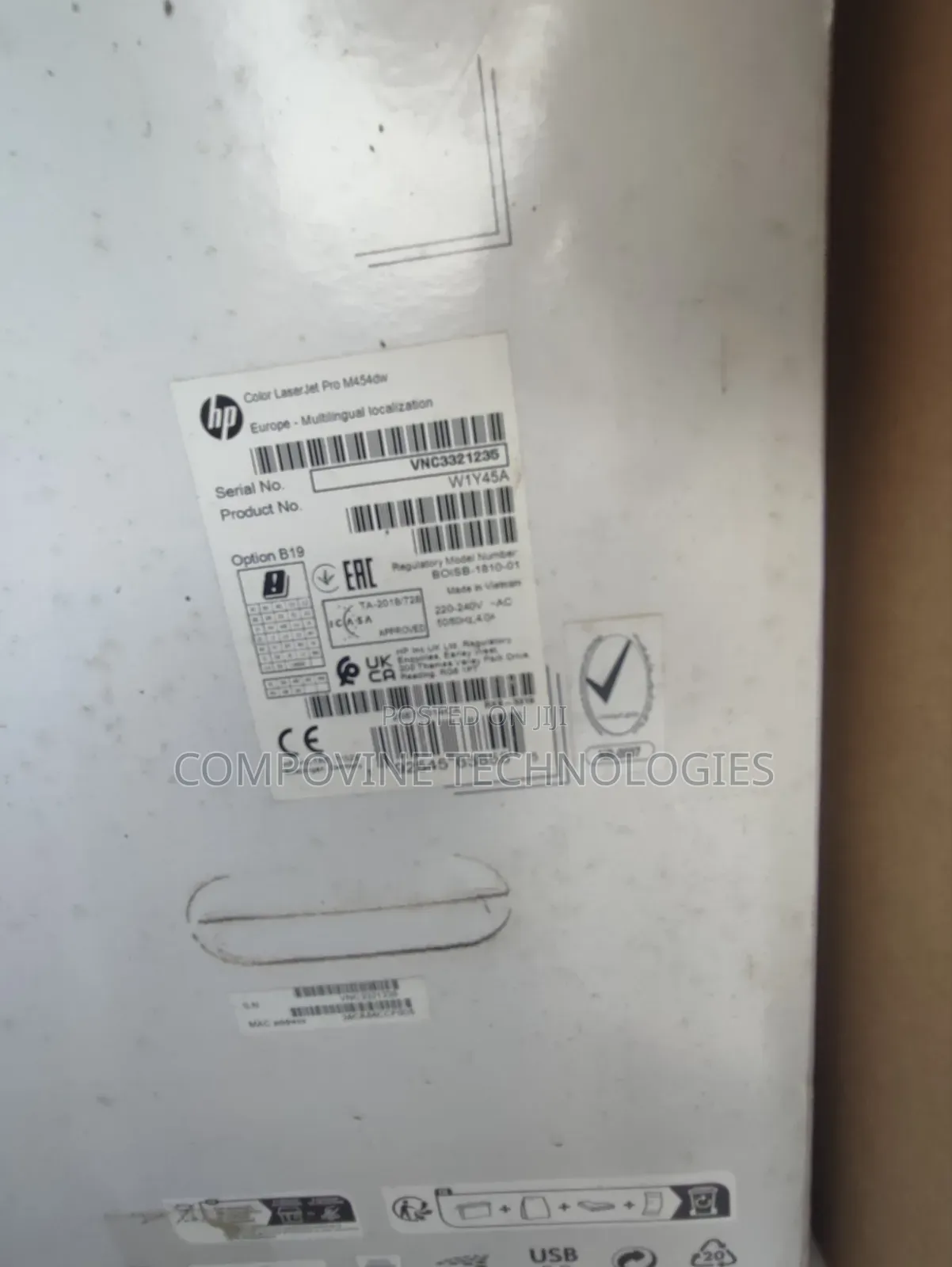 Brand New HP Colour LaserJet Pro M454dw Printer (W1Y45A)