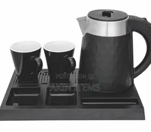 Electric Jug Set With Mugs and Tray