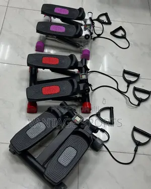 Mini Stepper Workout Machine With Resistance Ropes & LCD Display