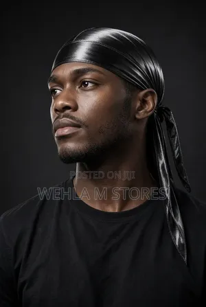 Premium Silky Satin Durag - Black/Taupe /Navy Blue /White/Red/Grey
