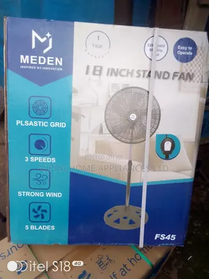 Meden 18" Stand Fan Black Colour