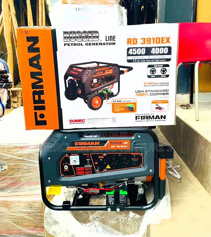Rugged Line 4.5kva Fireman Key Start Generator