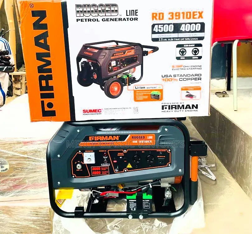 Rugged Line 4.5kva Fireman Key Start Generator