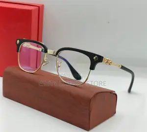 High Quality Luxury Chrome Heart Men Glasses