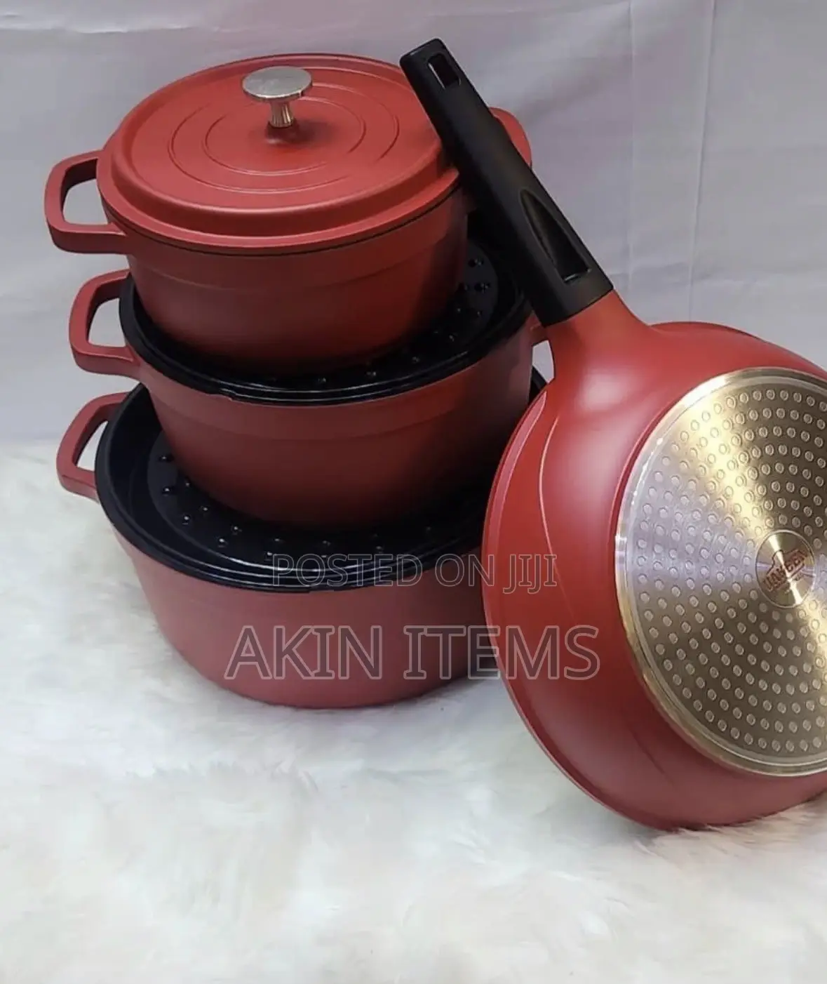 Uakeem Quality 7pcs Aluminium Cast Pot With Induction Bottom
