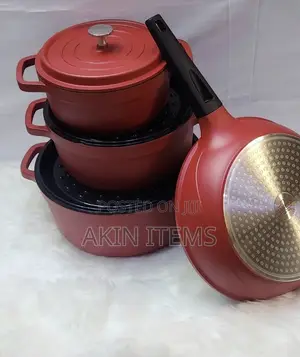 Uakeem Quality 7pcs Aluminium Cast Pot With Induction Bottom
