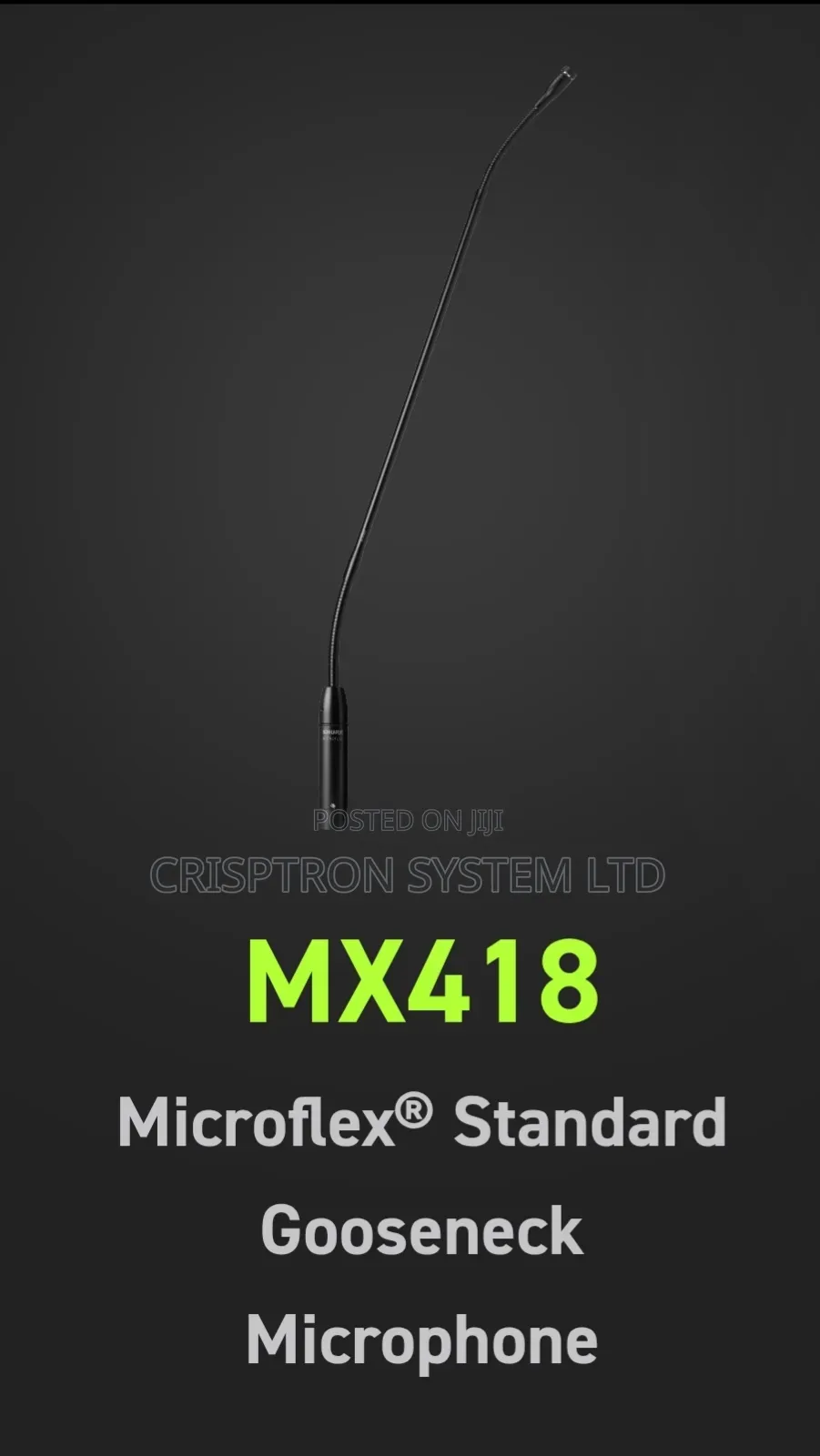 MX418S Shure Microflex Gooseneck Microphone