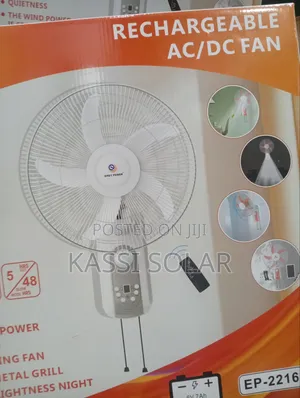 16 Inches Rechargeable Solar Wall Fan With Panel and Remote Control