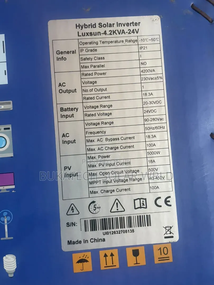 Luxsun 4.2kva Hybrid Inverter