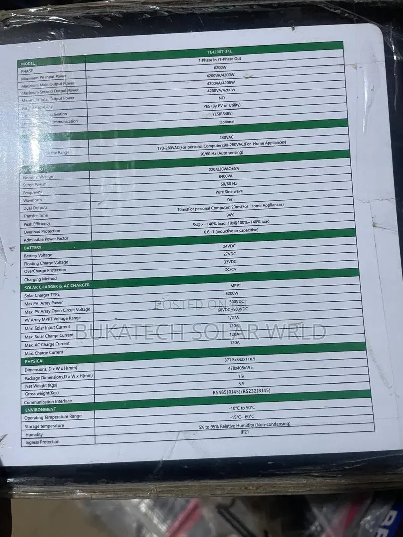 Tasha 4.2kva Hybrid Inverter