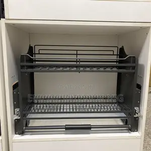 Grey Pull-Down Plate Rack