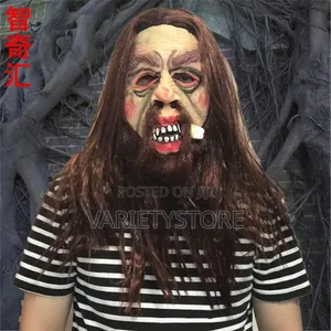 Scary Pirate Bearded Mask Halloween Horror Show